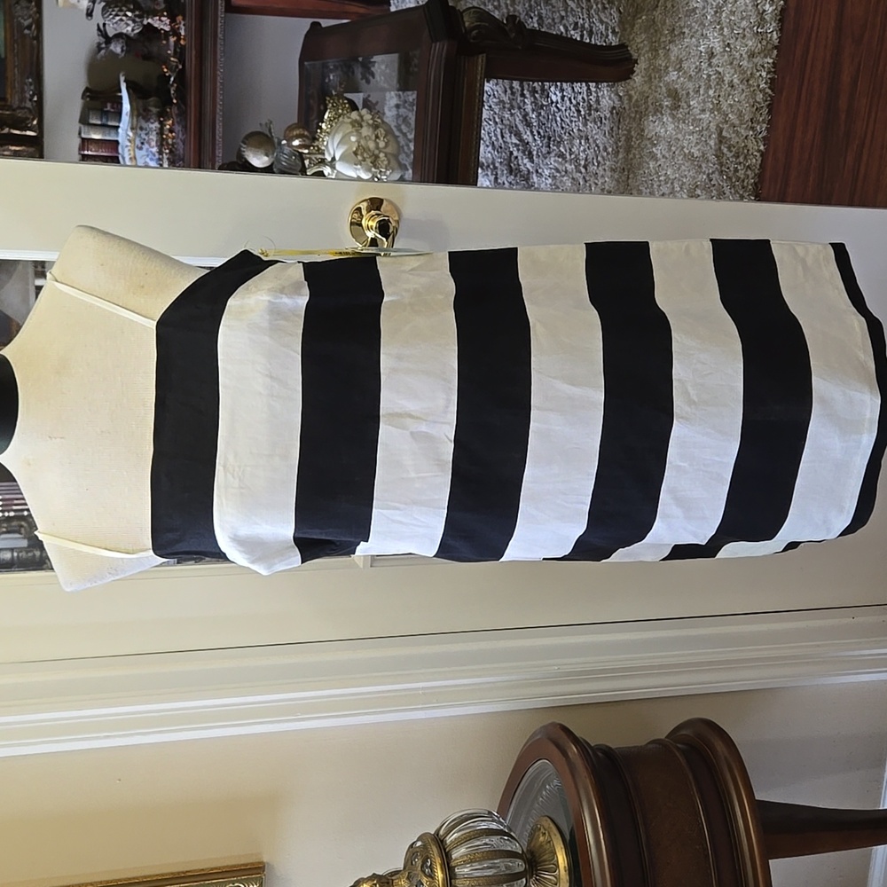 CeCe Stylish Black White Dress Spaghetti Straps Fully Lined Back Zipper 10 NEW